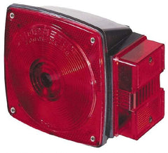 Peterson - 4-1/2" Long x 4-1/2" Wide Red Towing Lights - 12 Volt, Plastic - Top Tool & Supply