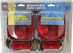 Peterson - 4-1/2" Long x 4-1/2" Wide Red Towing Lights - 12 Volt, Plastic - Top Tool & Supply