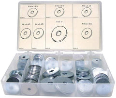 Value Collection - 255 Piece, 5/16 to 1/2" Screw, Steel Fender Washer Assortment - Includes 3/16 to 1/2" Screw & Compartmented Storage Case - Top Tool & Supply