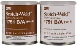 3M - 16 oz Can Two Part Epoxy - 45 min Working Time, 2,000 psi Shear Strength, Series 1751 - Top Tool & Supply