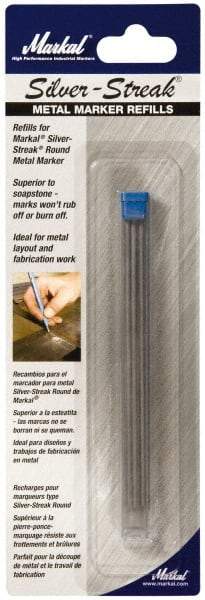 Markal - Metallic Silver Graphite Petroleum Base Marker - Fine Tip - Top Tool & Supply