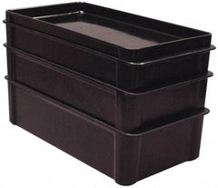 MFG Tray - 300 Lb Load Capacity Black Fiberglass Tote Container - Stacking, 23.4" Long x 12" Wide x 6" High - Top Tool & Supply