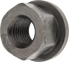 TE-CO - 3/4-10, 1-5/8" Flange Diam, 1" High, 1-1/4" Across Flats, Flange Nut - Grade 12L14 Steel, Black Oxide Finish, 1/4" Flange Height, TCMAI - Top Tool & Supply