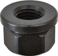 TE-CO - 7/8-9, 1-3/4" Flange Diam, 1-1/8" High, 1-7/16" Across Flats, Flange Nut - Grade 12L14 Steel, Black Oxide Finish, 1/4" Flange Height, TCMAI - Top Tool & Supply