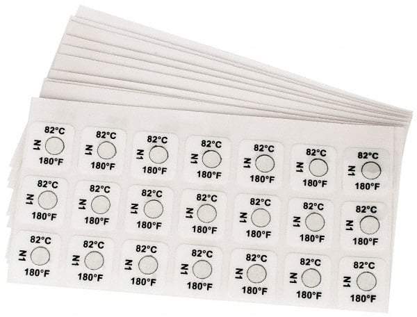 Tempil - 38°C Temp Indicating Label - 1 Rating - Top Tool & Supply