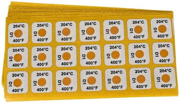 Tempil - 204°C Temp Indicating Label - 1 Rating - Top Tool & Supply