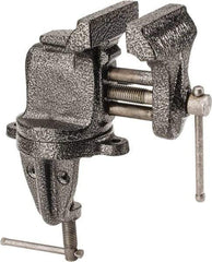 Columbian - 3" Jaw Width x 2-1/2" Jaw Opening Capacity, 2-5/8" Throat Depth, Bench & Pipe Combination Vise - 3/8" Max Pipe Capacity, Swivel Base, Clamp-On Attachment, Cast Iron - Top Tool & Supply