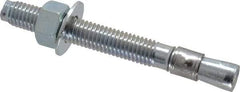 Red Head - 1/2 Inch Diameter, 1/2-13 Inch Thread, 4-1/2 Inch Overall Length, Grade 3, Wedge Expansion Concrete Anchor - Steel, Zinc Plated, 3 Inch Thread Length, Tie Wire Head, 1/2 Inch Drill - Top Tool & Supply