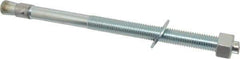 Red Head - 5/8 Inch Diameter, 5/8-11 Inch Thread, 10 Inch Overall Length, Grade 3, Wedge Expansion Concrete Anchor - Steel, Zinc Plated, 5-3/4 Inch Thread Length, Tie Wire Head, 5/8 Inch Drill - Top Tool & Supply