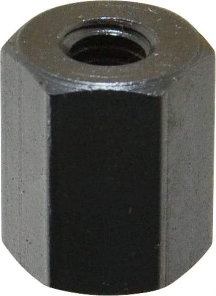 TE-CO - M6x1.00 Metric Coarse, 16mm OAL Steel Standard Coupling Nut - Black Oxide Coated, 13mm Width Across Flats - Top Tool & Supply