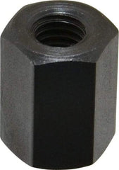 TE-CO - M8x1.25 Metric Coarse, 19mm OAL Steel Standard Coupling Nut - Black Oxide Coated, 14mm Width Across Flats - Top Tool & Supply