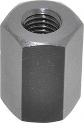 TE-CO - M12x1.75 Metric Coarse, 32mm OAL Steel Standard Coupling Nut - Black Oxide Coated, 22mm Width Across Flats - Top Tool & Supply