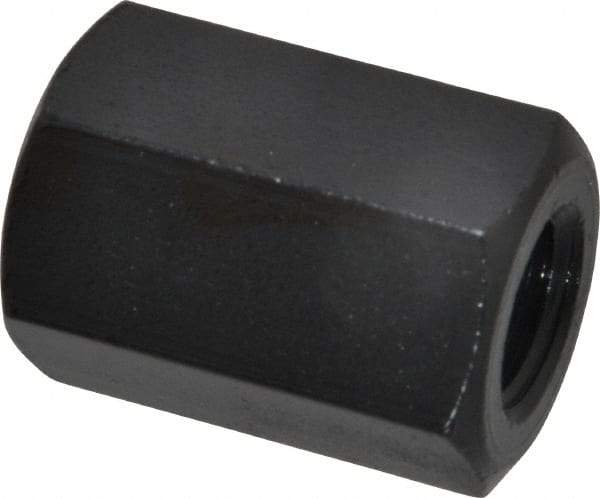 TE-CO - M16x2.00 Metric Coarse, 40mm OAL Steel Standard Coupling Nut - Black Oxide Coated, 27mm Width Across Flats - Top Tool & Supply