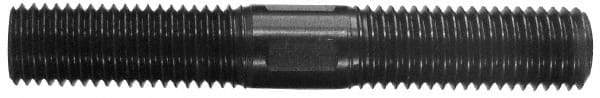 TE-CO - 1/2-13 6" OAL Equal Double Threaded Stud - Steel, Black Oxide Finish, 1-1/2" Equal Thread Length - Top Tool & Supply