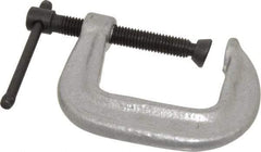 Gibraltar - Light-Duty 1-1/2" Max Opening, 1-1/2" Throat Depth, Cast Iron Standard C-Clamp - 400 Lb Capacity, 0" Min Opening, Standard Throat Depth, Malleable Cast Iron Screw - Top Tool & Supply