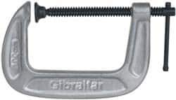 Gibraltar - Light-Duty 2-1/2" Max Opening, 1-7/16" Throat Depth, Cast Iron Standard C-Clamp - 600 Lb Capacity, 0" Min Opening, Standard Throat Depth, Malleable Cast Iron Screw - Top Tool & Supply