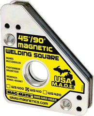 Mag-Mate - 3-3/4" Wide x 3/4" Deep x 4-3/8" High, Rare Earth Magnetic Welding & Fabrication Square - 75 Lb Average Pull Force - Top Tool & Supply