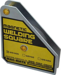 Mag-Mate - 3-3/4" Wide x 3/4" Deep x 4-3/8" High, Rare Earth Magnetic Welding & Fabrication Square - 75 Lb Average Pull Force - Top Tool & Supply
