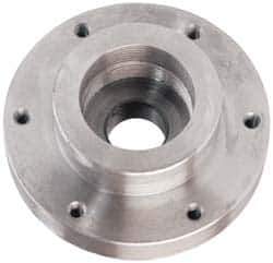 Buck Chuck Company - Adapter Back Plate for 6" Diam Self Centering Lathe Chucks - 2-3/16 - 10 Mount, 2.192" Through Hole Diam, 4.906mm ID, 6-1/2" OD, 0.947" Flange Height, Steel - Top Tool & Supply