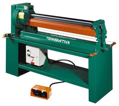 Tennsmith - 20 Gauge Max Stainless Steel Capacity, 49 Inch Max Forming Width, Floor Machine, Electric Slip Roll - 3/4 hp, 77 Inch Overall Width, x 50 Inch Overall Height, 3 Inch Slip Roll Diameter, 3/8, 1/2, 5/8 Inch Wire Groove Width, 230/460 Voltage - Top Tool & Supply