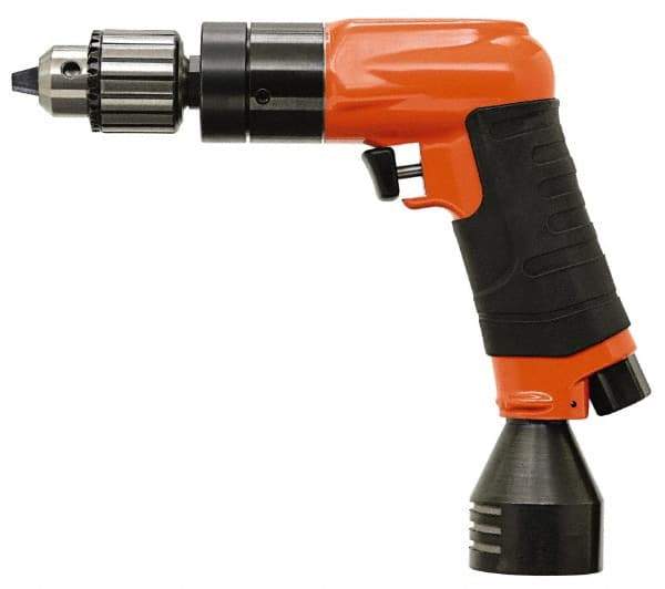 Dotco - 1/2" Keyed Chuck - Pistol Grip Handle, 3,200 RPM, 1.4 hp, 90 psi - Top Tool & Supply