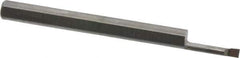 Accupro - 0.06" Min Bore Diam, 0.3" Max Bore Depth, 1/8 Shank Diam, Corner Radius Boring Bar - 0.003 to 0.005" Corner Radius, Right Hand Cut, Solid Carbide, Bright Finish - Exact Industrial Supply