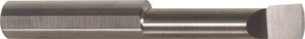 Accupro - 0.36" Min Bore Diam, 0.6" Max Bore Depth, 3/8 Shank Diam, Corner Radius Boring Bar - 0.005 to 0.008" Corner Radius, Right Hand Cut, Solid Carbide, Bright Finish - Exact Industrial Supply