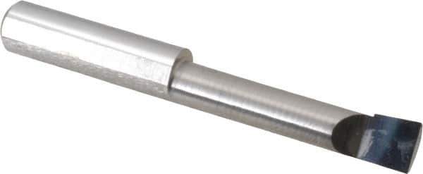 Accupro - 0.29" Min Bore Diam, 1.35" Max Bore Depth, 5/16 Shank Diam, Corner Radius Boring Bar - 0.005 to 0.008" Corner Radius, Right Hand Cut, Solid Carbide, Bright Finish - Exact Industrial Supply