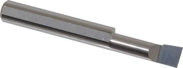 Accupro - 0.29" Min Bore Diam, 0.9" Max Bore Depth, 5/16 Shank Diam, Corner Radius Boring Bar - 0.005 to 0.008" Corner Radius, Right Hand Cut, Solid Carbide, Bright Finish - Exact Industrial Supply