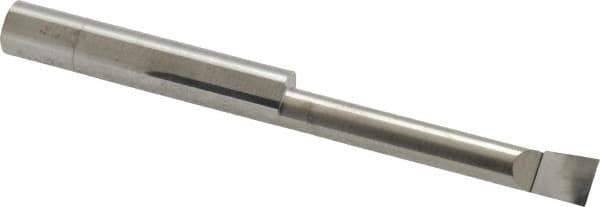 Accupro - 0.32" Min Bore Diam, 2" Max Bore Depth, 3/8 Shank Diam, Corner Radius Boring Bar - 0.005 to 0.008" Corner Radius, Right Hand Cut, Solid Carbide, Bright Finish - Exact Industrial Supply