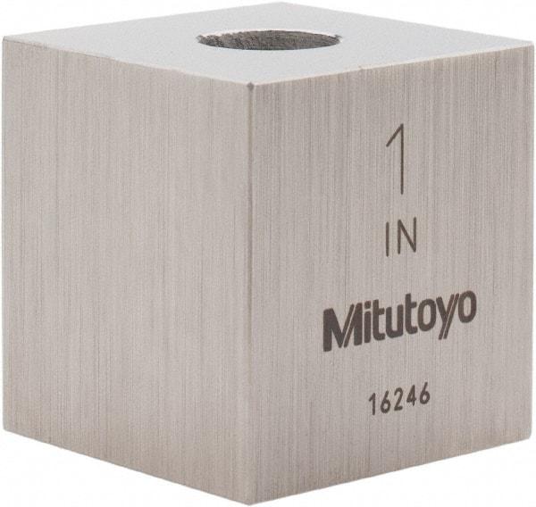 Mitutoyo - 1" Square Steel Gage Block - Accuracy Grade 0, Includes Certificate of Inspection - Top Tool & Supply