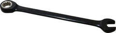 Proto - 3/8" 12 Point Combination Wrench - 15° Head Angle, 6-1/4" OAL, Steel, Black Chrome Finish - Top Tool & Supply