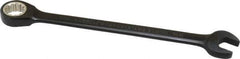 Proto - 7/16" 12 Point Combination Wrench - 15° Head Angle, 6-1/2" OAL, Steel, Black Chrome Finish - Top Tool & Supply