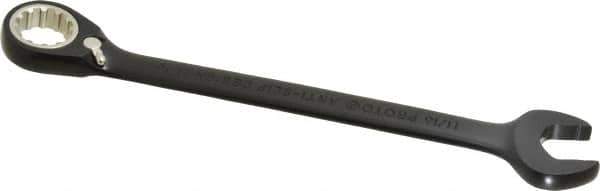 Proto - 11/16" 12 Point Combination Wrench - 15° Head Angle, 8-7/8" OAL, Steel, Black Chrome Finish - Top Tool & Supply