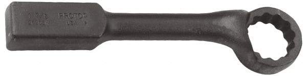 Proto - 4-1/8" 12 Point Striking Box Wrench - Single End, 6-1/4" Head Diam x 2-3/8" Head Thickness, 18" OAL, Steel, Black Finish, 60° Offset - Top Tool & Supply