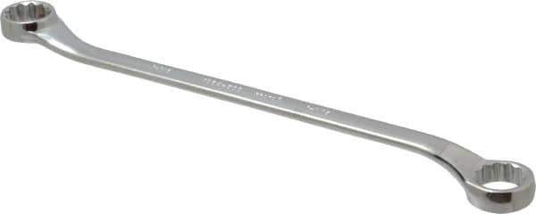 Proto - 11/16" x 1-1/8" 12 Point Offset Box Wrench - Double End, 1-31/64" Head Diam x 41/64" Head Thickness, 16-3/4" OAL, Steel, Polished Finish, 7.5° Offset - Top Tool & Supply