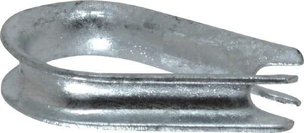 Value Collection - 1/4" Wire Rope Thimble Clip - Steel, Galvanized - Top Tool & Supply