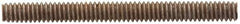 Value Collection - #8-32 2" OAL Fully Threaded Stud - Brass, Plain Finish - Top Tool & Supply