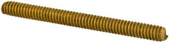 Value Collection - #2-56 1" OAL Fully Threaded Stud - Brass, Plain Finish - Top Tool & Supply