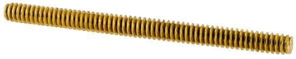 Value Collection - #4-40 1-1/2" OAL Fully Threaded Stud - Brass, Plain Finish - Top Tool & Supply