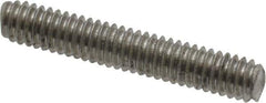 Value Collection - #8-32 1" OAL Fully Threaded Stud - Stainless Steel, Plain Finish - Top Tool & Supply