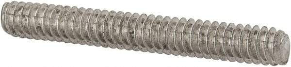 Value Collection - #10-24 1-1/2" OAL Fully Threaded Stud - Stainless Steel, Plain Finish - Top Tool & Supply