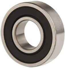 SKF - 1/2" Bore Diam, 1-1/8" OD, Double Seal Deep Groove Radial Ball Bearing - 5/16" Wide, 1 Row, Round Bore, 540 Lb Static Capacity, 1,140 Lb Dynamic Capacity - Top Tool & Supply