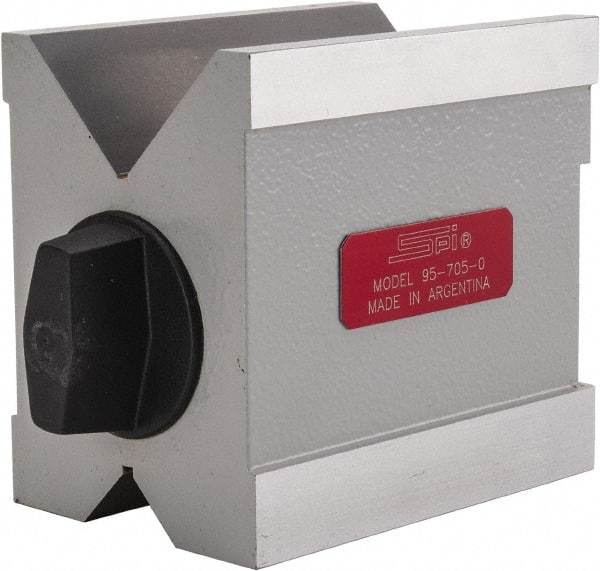 SPI - 0.19 to 70mm Capacity, 90° Angle, Steel V-Block - 3-15/16" Long x 2-3/4" Wide x 3-3/4" High, Sold as Individual - Top Tool & Supply