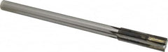 Made in USA - 0.5971 to 0.628" Diam, 9/16" Diam Shank, 2-1/4" Flute, Semi Finish Semi Ground Chucking Reamer - Top Tool & Supply