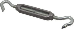 Made in USA - 112 Lb Load Limit, 5/16" Thread Diam, 2-9/16" Take Up, Aluminum Hook & Hook Turnbuckle - 3-7/16" Body Length, 7/32" Neck Length, 6-3/4" Closed Length - Top Tool & Supply