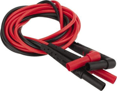 Fluke - Red/Black Electrical Test Equipment Leads - Use with Test Probes - Top Tool & Supply