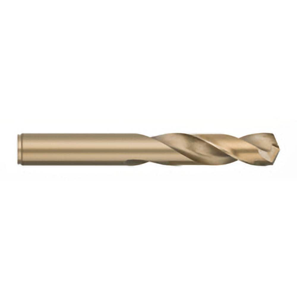 Screw Machine Length Drill Bit: 0.413″ Dia, 135 °, Cobalt Bright/Uncoated, Right Hand Cut, Spiral Flute, Straight-Cylindrical Shank