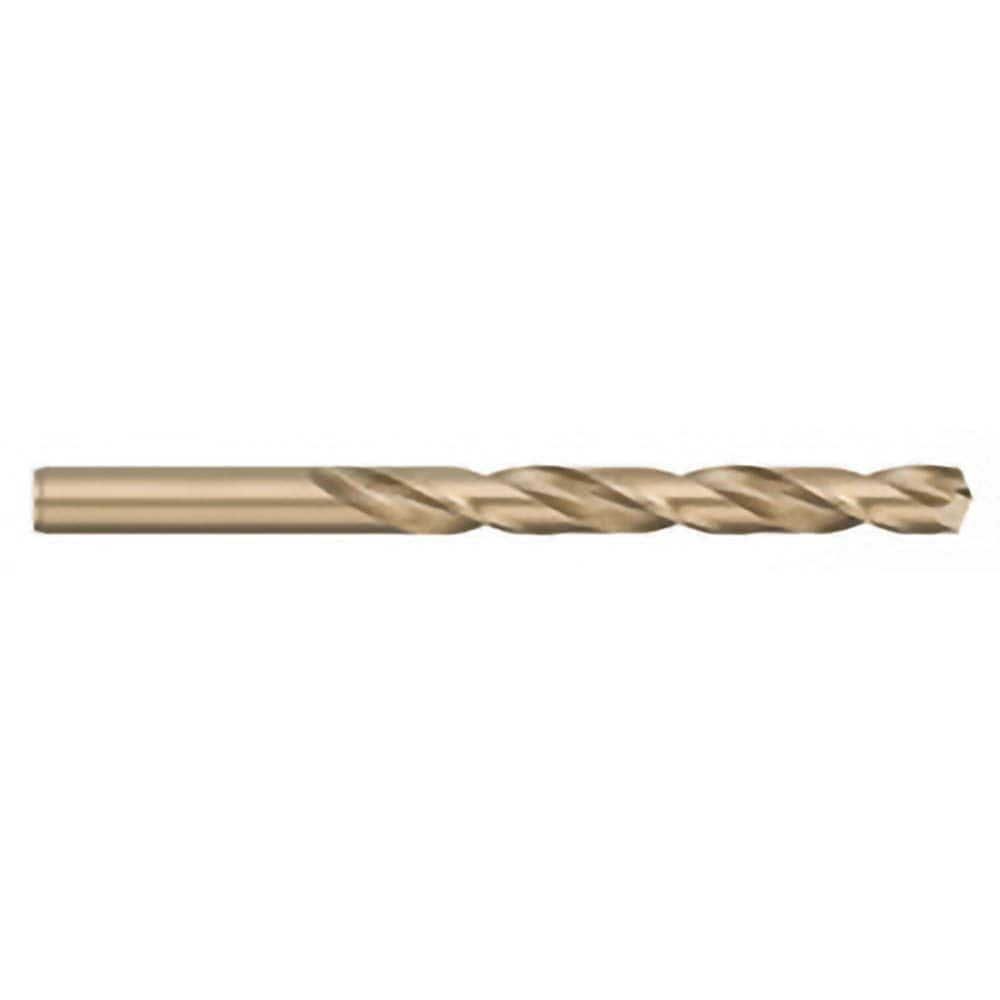 Jobber Length Drill Bit: 0.3594″ Dia, 135 °, Cobalt Bright/Uncoated, Right Hand Cut, Spiral Flute, Straight-Cylindrical Shank