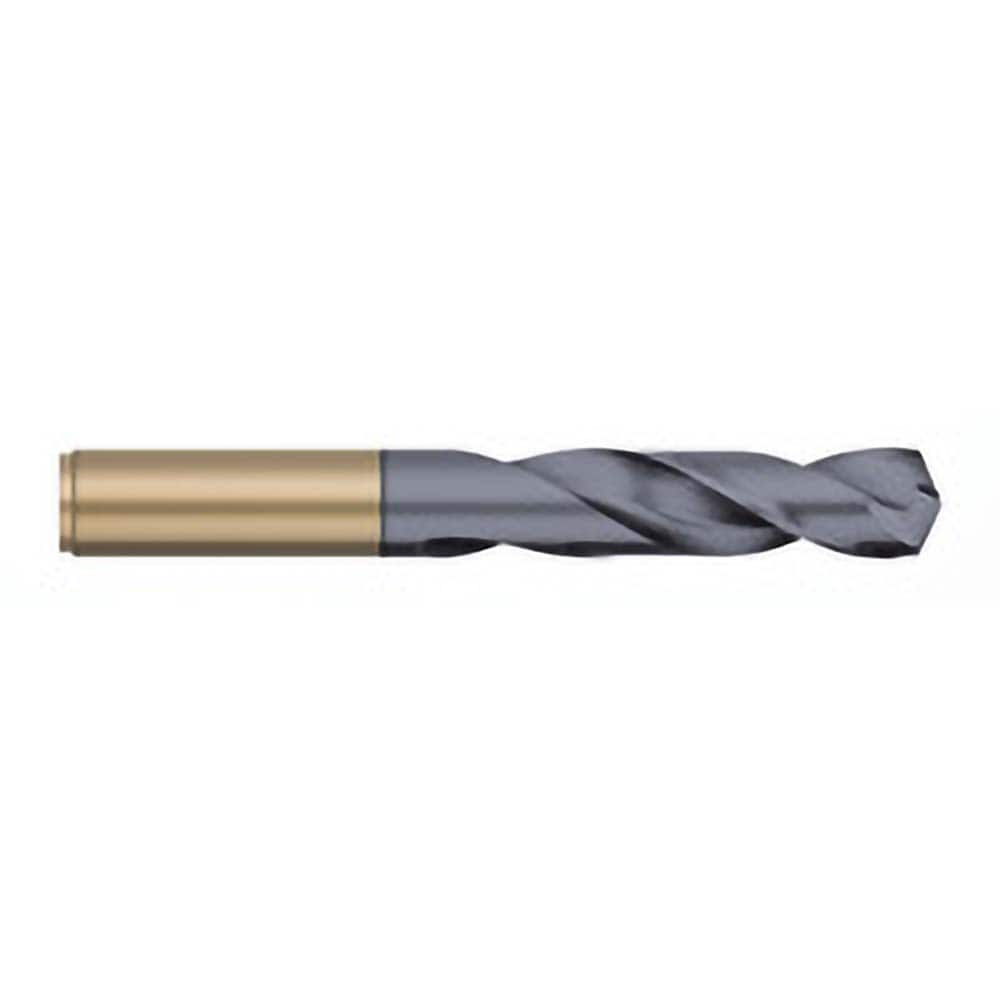 Screw Machine Length Drill Bit: 0.261″ Dia, 135 °, Cobalt AlTiN Finish, Right Hand Cut, Spiral Flute, Straight-Cylindrical Shank